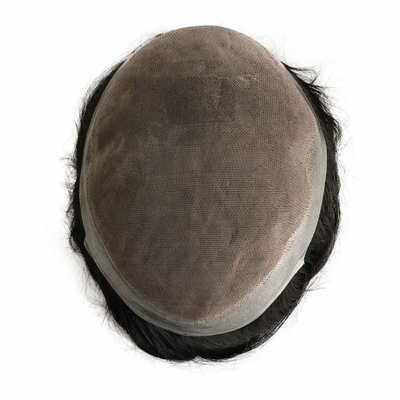 6 Zoll Hollywood Feine Langlebige Mono Basis Männer Toupee mit Transparent PU Allround