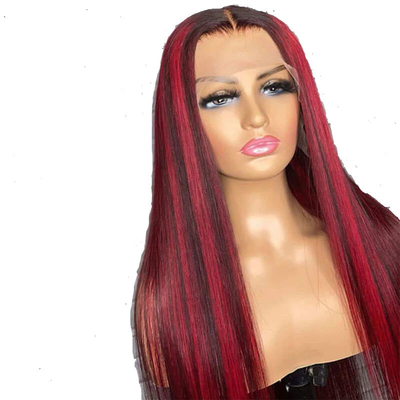 Remy Hair Top Grade Brasilianisch 13*4 Highlight Perücke mit Ingwerfarbe HD Spitze Frontal