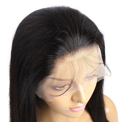 Hellbraun 150% 180% Knochendichte Gerade brasilianische 360 Spitze Frontale Remy HD Spitze Perücke mit Babyhaar