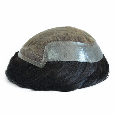 Kleine/Große/Durchschnittsgröße Toupee für Männer Roh jungfräuliche unverarbeitete menschliche Haarersatz