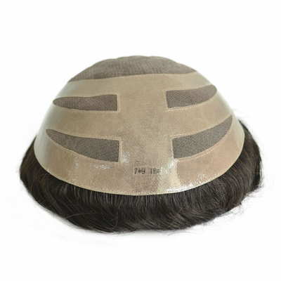 Kleine/Große/Durchschnittsgröße Männer Toupee mit MONO Mesh und Schweizer Spitze aus jungfräulichen Haaren