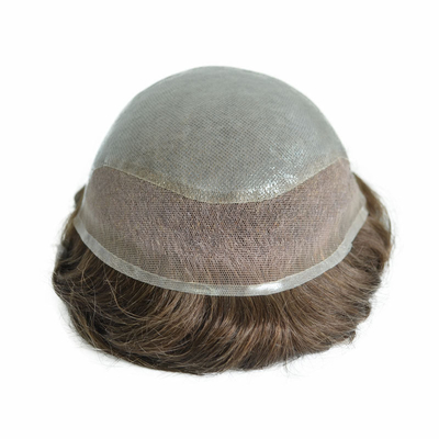 Kleine/Große/Durchschnittsgröße Männer Toupee mit MONO Mesh und Schweizer Spitze aus jungfräulichen Haaren