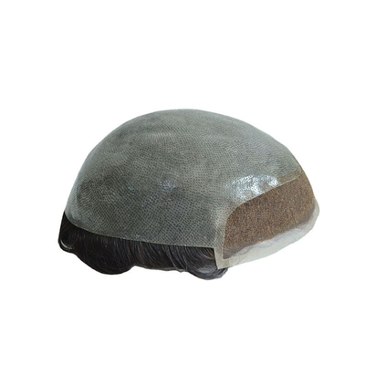 Kleine/Große/Durchschnittsgröße Männer Toupee mit MONO Mesh und Schweizer Spitze aus jungfräulichen Haaren