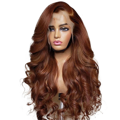 Hellbraune Spitze Farbe 13*4 HD Afro Kinky Gerade menschliche Haare Spitze Frontale Perücken Verkäufer