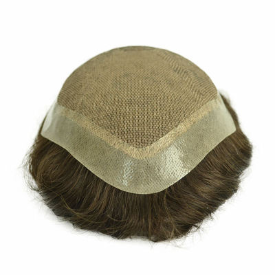 1B Natürliche Farbe Menschliche Remy-Haare Nicht-chirurgische Haarersatz-Toupee für Männer