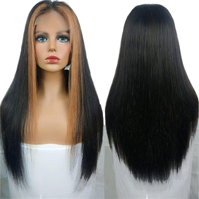 180% Dichte HD Transparente Schweizer Spitze Frontal Peruanische gerade Perücke für schwarze Frauen