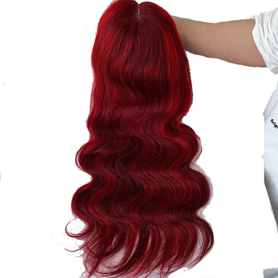 Durchschnittliche Größe 100% menschliche Haare Rotbraun Highlight Körper Welle HD Spitze Perücke Rohhaar Verkäufer