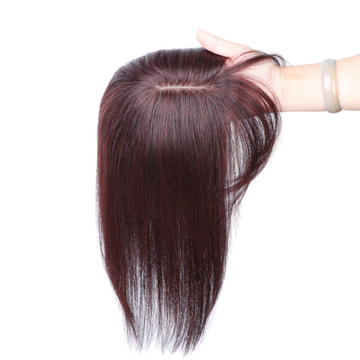 Straight Style Seiden Top Bindung Toupies Perücken menschliche Haare Stücke Ersatzsystem mit Knallen