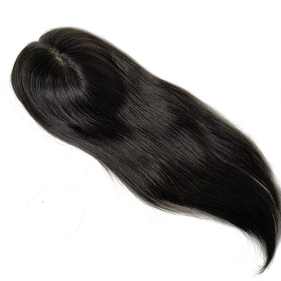 High Density European Free Part Silk Top Base 1B Real Remy Rohhaar Toupee Perücke Stücke Toppers für Frauen