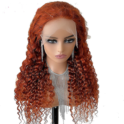 Schweizer Spitze Basismaterial Transparent Tiefe Welle Front Spitze menschliche Haare Perücken für Frauen