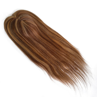 High Density European Free Part Silk Top Base 1B Real Remy Rohhaar Toupee Perücke Stücke Toppers für Frauen