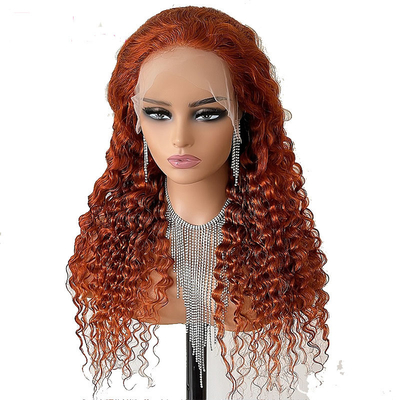 Schweizer Spitze Basismaterial Transparent Tiefe Welle Front Spitze menschliche Haare Perücken für Frauen