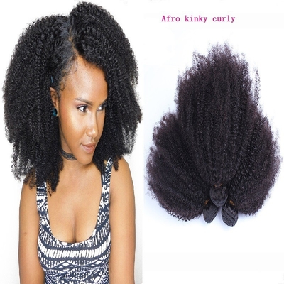 Tiefe Wellenhaarbundeln für Afro Kinky Lockerhaar SINGLE WEFT Haarverlängerung Typ