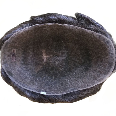 Natürliche menschliche Haare Männertoupee mit vollständiger Spitzenbasis und europäischen Jungfrauenhaartöpfen