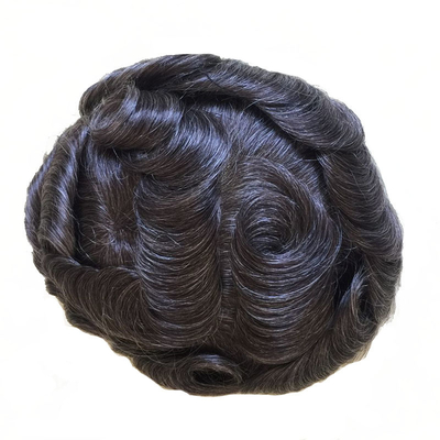 Natürliche menschliche Haare Männertoupee mit vollständiger Spitzenbasis und europäischen Jungfrauenhaartöpfen