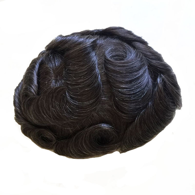 Natürliche menschliche Haare Männertoupee mit vollständiger Spitzenbasis und europäischen Jungfrauenhaartöpfen