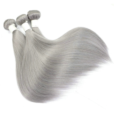 Indian Virgin Raw Cuticle Aligned Grey Grade 10A Menschenhaarbündel aus Indien
