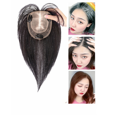 110% Dichte Seiden-Basis Toupee mit Bangen brasilianische Hochzeit Brauthaar Accessoire