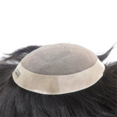 Remy Haare Hochdichte Kleber Afro Curl PU Spitze Haare Ersatzsystem Toupee für Schwarze Männer