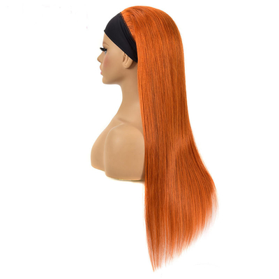 Gingerfarbene Kopfband Perücken für schwarze Frauen Schnellversand Knochen gerade menschliches Haar