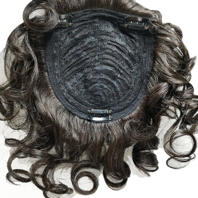 Vollständig abgedeckt und lockiges Remy-Haar-Topper mit brasilianischem menschlichem Haar