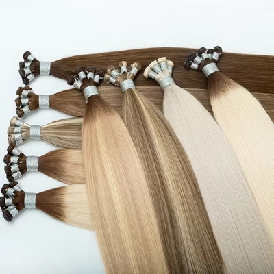 Doppel gezeichnet 100% menschliches Haar Genius Weft Trend russische dünne unsichtbare Haarverlängerungen
