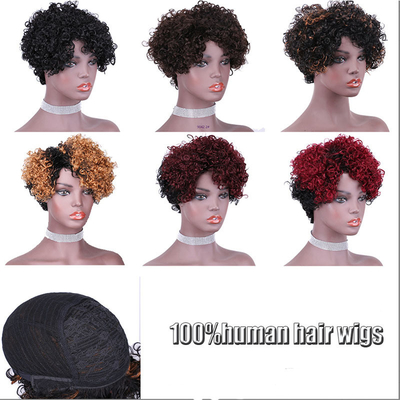 Sommer Pixie Cut Perücken für Frauen Mehrfache Farbwahl und hohe Dichte 250g-450g