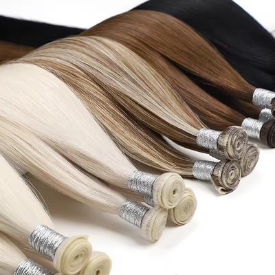 100% Remy-Haar Jungfrau Genius Weft Rohes menschliches Haar Bundle verschiedene Stile