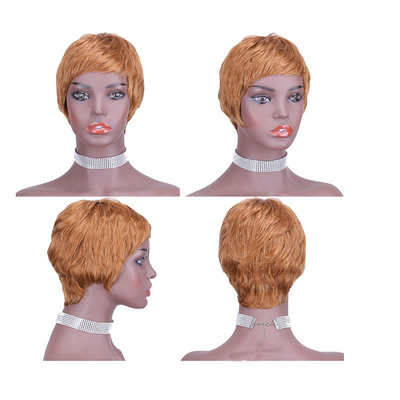 Custom Logo Raw Natural Short Pixie Cut Human Hair Perücke für und natürlich aussehen 250g-450g