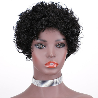 Custom Logo Raw Natural Short Pixie Cut Human Hair Perücke für und natürlich aussehen 250g-450g