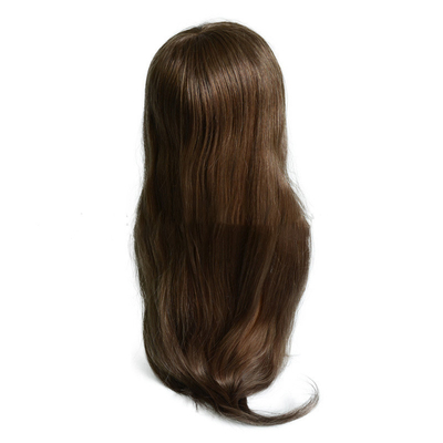 20 Inch Hellbraun Highlights Menschliche Remy Haare Toppers Brasilianische Haare Toupee Spitze PU Basis