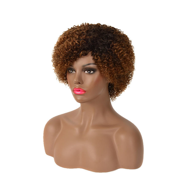 Pixie Cut Afro Perücke Remy Jungfrau Kutikel ausgerichtet menschliches Haar Locker Bob Kurz Perücke für Frauen