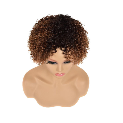Pixie Cut Afro Perücke Remy Jungfrau Kutikel ausgerichtet menschliches Haar Locker Bob Kurz Perücke für Frauen