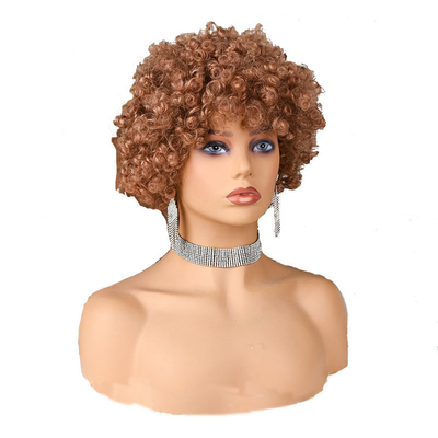 Pixie Cut Afro Perücke Remy Jungfrau Kutikel ausgerichtet menschliches Haar Locker Bob Kurz Perücke für Frauen