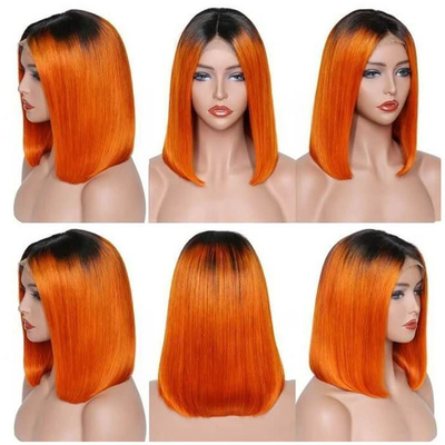 10-14 Zoll Knochen gerade 13*4 HD Spitze Frontale Roh Jungfrau 100% Peruanische Kurze Bob Menschenhaar Perücken