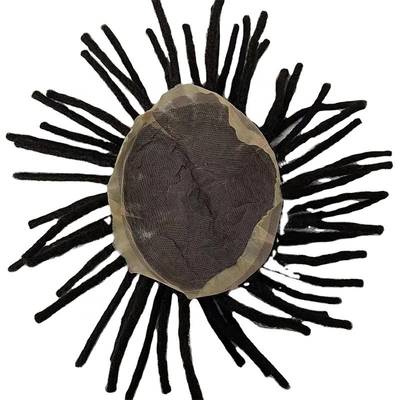 Remy Haare Voll-Schweizer Spitze Basis Dreadlock Toupee 60% Dichte Menschenhaar Topper für Männer