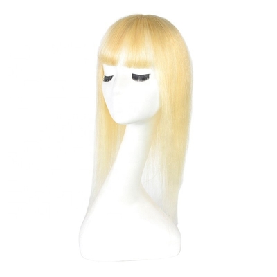 Oberste menschliche Haare Kristall Braut lange Seidenbasis Blonde Toupee für Hochzeitsfrauen