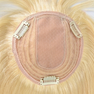 Oberste menschliche Haare Kristall Braut lange Seidenbasis Blonde Toupee für Hochzeitsfrauen