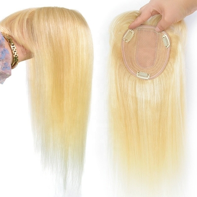 Oberste menschliche Haare Kristall Braut lange Seidenbasis Blonde Toupee für Hochzeitsfrauen