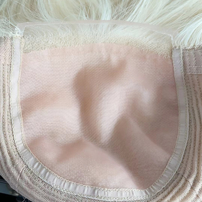 6x6 Handgebundene Topper Freier Teil Seiden Top Base Platin Blonde Clip in Toupee für kundenspezifische Herstellung