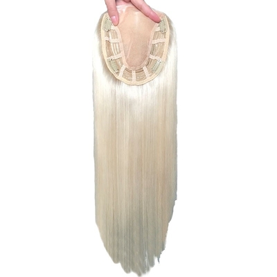 Jungfräuliche Haare 22 Zoll 60 Blond Freie Trennung Monofilament Rohhaar Frauen Topper Kleine Wurzel