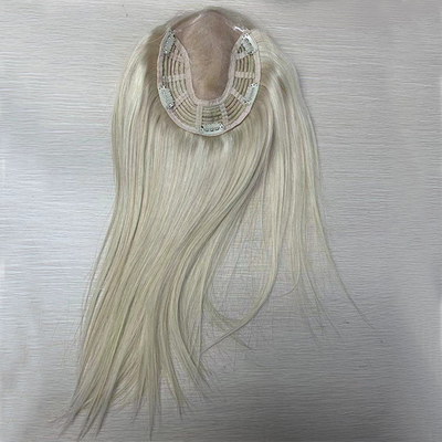 Jungfräuliche Haare 22 Zoll 60 Blond Freie Trennung Monofilament Rohhaar Frauen Topper Kleine Wurzel