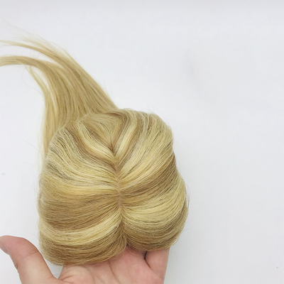0.2kg Naturblond Handgebunden Weft Jungfrau Menschenhaar Topper für Frauen brasilianische Haare