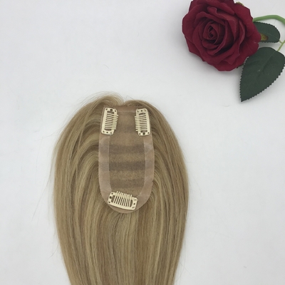 0.2kg Naturblond Handgebunden Weft Jungfrau Menschenhaar Topper für Frauen brasilianische Haare