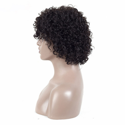 250% Dichte Afro Kinky Kurz Locker Pixie Schnitt menschliches Haar Perücken für schwarze Frauen von oben