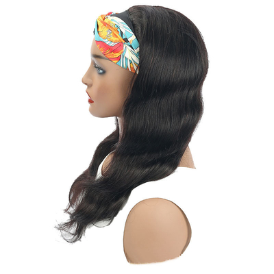 100% menschliches Haar brasilianischer Körper Welle lockige Perücken mit Kopfband 2022 Design Free Sample