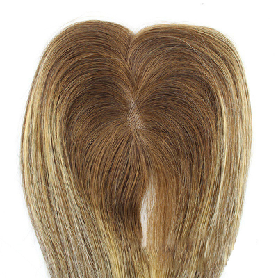 Damen-Europäische Rooted Ombre Haarschleife Menschenhaar Toppers Clip In Toupee für Frau