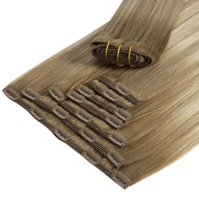 100% top menschliches Haar Kinky Straight Raw Clip in natürliche echte Haarverlängerungen