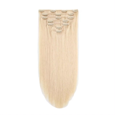 100% top menschliches Haar Kinky Straight Raw Clip in natürliche echte Haarverlängerungen