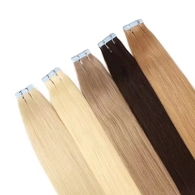 Unsichtbares Blondinenband in nahtlosen 100 menschlichen Haarverlängerungen Kinky gerade doppelt gezogenes rohes jungfräuliches Haar